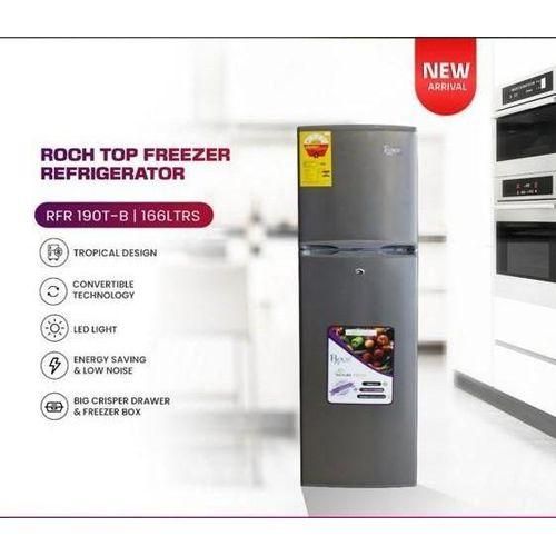 product_image_name-Roch-165L Double Door Refrigerator - (RFR-190TN-B) - Silver-3