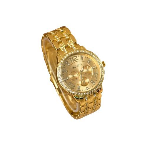 product_image_name-GENEVA-Luxury Stainless Steel Analog Wrist Watch - Gold-1