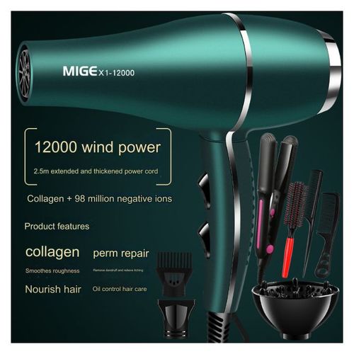 product_image_name-Generic-Fast Drying Hair Dryer + Straightener + 6 Accessories, High Power 2200w-1