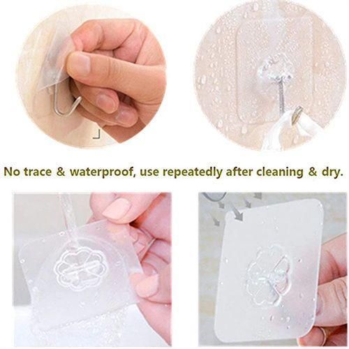 SA 10 PCS Powerful Non-Mark Storage Hooks Hangers Fixtures - image 3