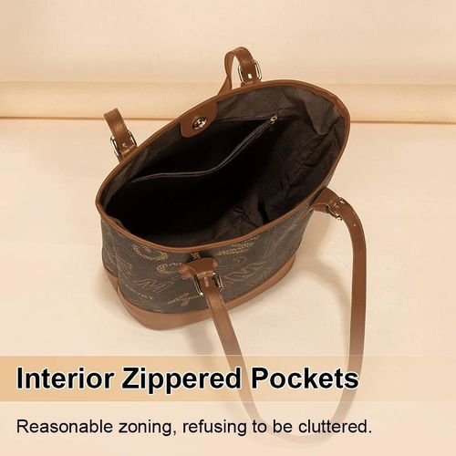 product_image_name-STY-Women Handbag Ladies Bucket Bag Brown PU Synthetic Leather Bags -Brown-3
