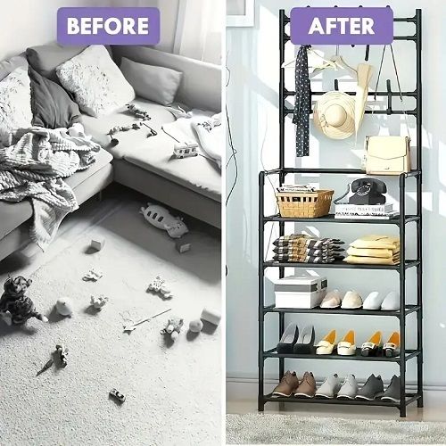 product_image_name-Fashion-Hat & Shoe Rack( For Bag, Cap, Multipurpose Use )--5 Layer-4