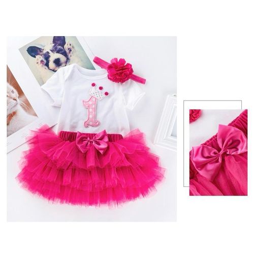 product_image_name-Kids Corner-Baby 1 Year 3Pcs Wear-White-1