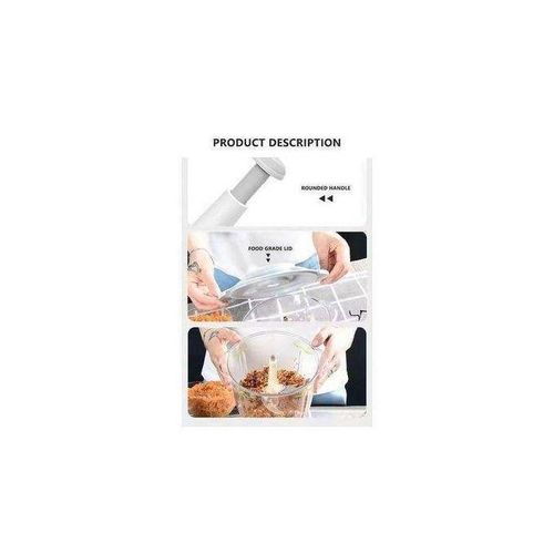 Generic Manual Veggie Chopper & Meat Grinder 23 × 14 cm - White - image 3