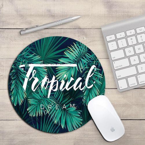 product_image_name-Generic-ASCENT Tropical Palm Tree Mouse Pad – Round Anti-slip Office Green Desk Mat-6