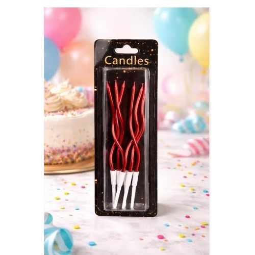 AD 12pcs Decorative Candle Cake Topper - Red - image 2