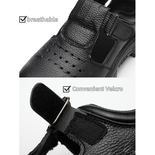 product_image_name-Banagat-Men's Breathable Sandals Anti Smashing Anti Puncture Safety Shoes Black-4