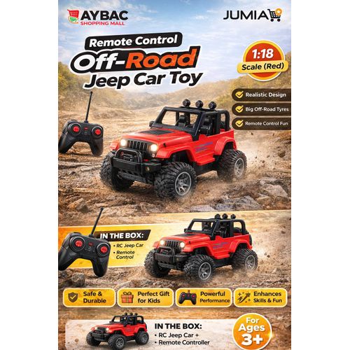 product_image_name-Game Boy-Remote Control Off-Road Jeeep Car Toy – 1:18 Scale (Red)-1