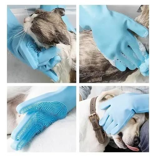 Generic Pet bathing glove dog and cat bathing scrub & massage brush - image 3