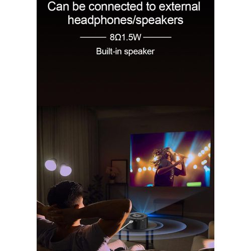 product_image_name-Generic-Mini Portable Projector, Home Cinema, Smartphone/Computer HD Projector - Black-5