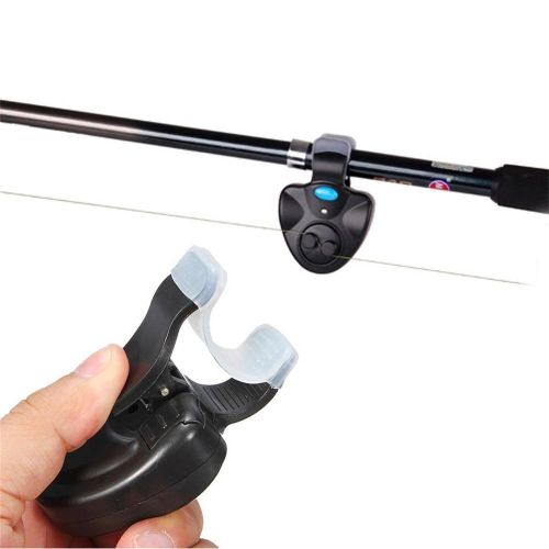 Shop Generic Mini Vibrator Alarm Universal Electronic Fish Bite Sound LED  Light Alert Bell Fishing Rod Cl-On ABS Fish Bite Vibrador Alarm Online