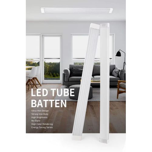 Generic 2pcs LED Surface Mounted Ceiling Tube Light - 1.2M - 80W - White