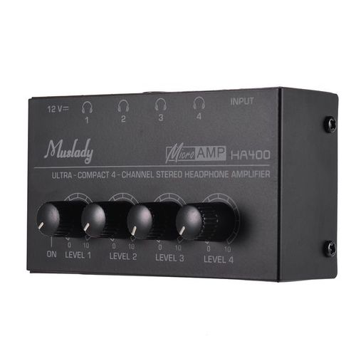 product_image_name-Generic-HA400 Ultra Compact 4 Channel Mini Audio Stereo Headphone Amplifier with Adapter-4