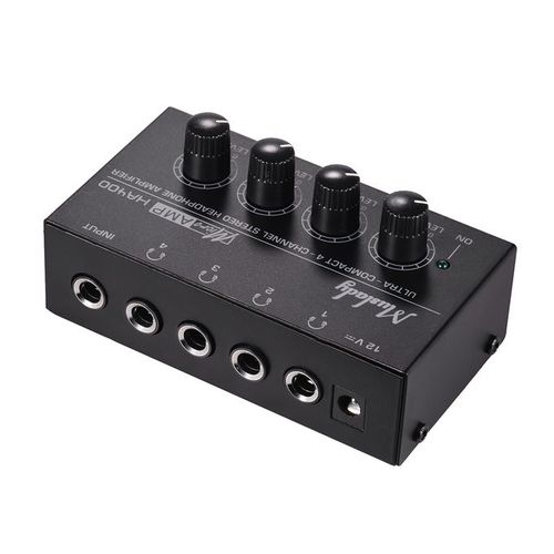product_image_name-Generic-HA400 Ultra Compact 4 Channel Mini Audio Stereo Headphone Amplifier with Adapter-5