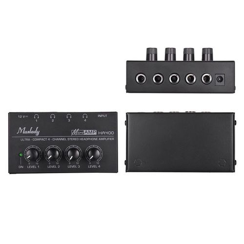product_image_name-Generic-HA400 Ultra Compact 4 Channel Mini Audio Stereo Headphone Amplifier with Adapter-7