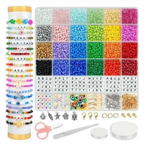 Fashion DIY Beaded Bracelet Making Kit 4000 Pieces
