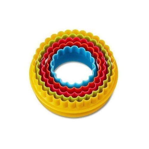 Generic 5pcs cookies cutter round shape-Multicolour
