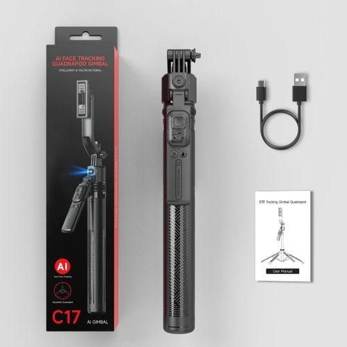 product_image_name-Generic-C17 AI Face Tracking Quadrapod Gimbal – Smart Tripod for Content Creators-4