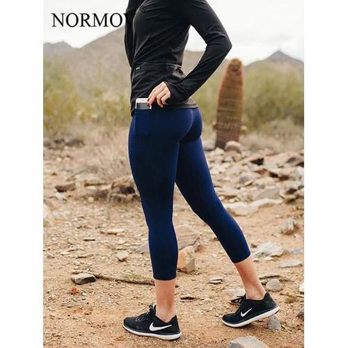 Shop Generic Normov Seamless Women Leggings Pocket Nine-Point Pants Fitness  High Waist Elastic Legging Tight Female New Gym Sports Leggings Online