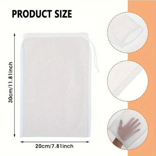 product_image_name-Generic-3-Pack Reusable Nylon Food Strainers Fine Mesh Nut Milk Bags, Cheese Cloth, Coffee Filter --4