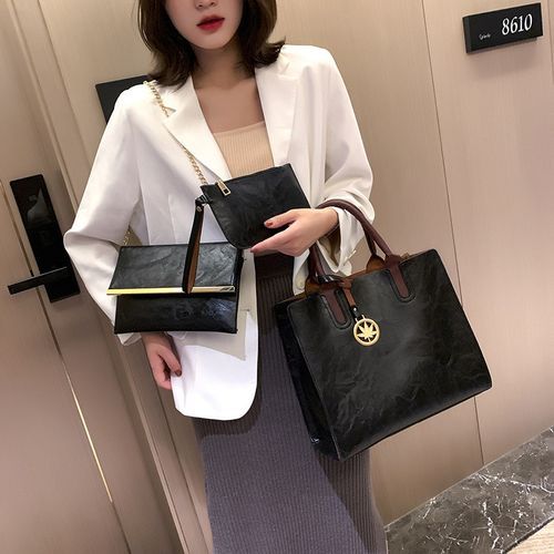 product_image_name-Mateamoda-3 PCS Women Bags Ladies Bags Handbags Purse Shoulder Bags Hobo Bags Tote Bags-4