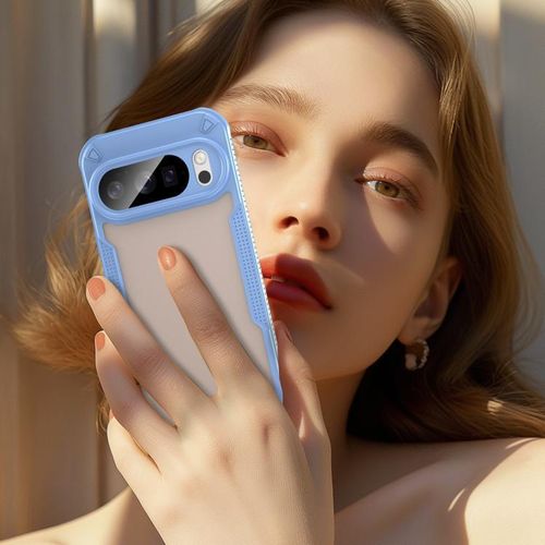 product_image_name-Generic-Slim Luxurious Brushed Matte Protective Cover for Google Pixel With Protective Airbags At All Corners, Blue.-7
