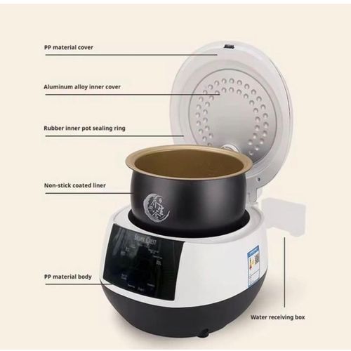 product_image_name-SILVER CREST-6L Digital Multi-functional Rice Cooker- White /Black -2
