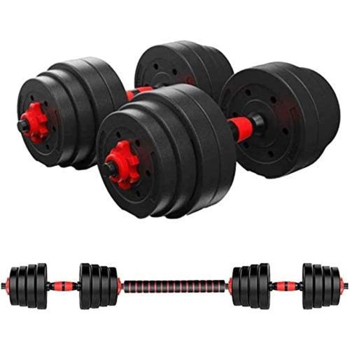 product_image_name-Generic-40KG Adjustable Gym Dumbbell Set + Free Barbell Rod - Black-2