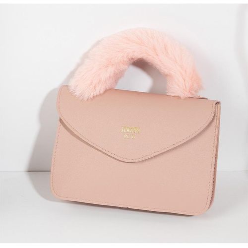 product_image_name-Fashion-HUAHUA New cute plush hand-held small square bag, mobile phone bag, crossbody bag, chain anti-theft-3