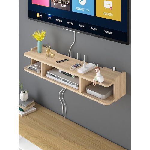 product_image_name-Generic-Wooden Wall Mounted Tv Rack Spenz-Brown -1
