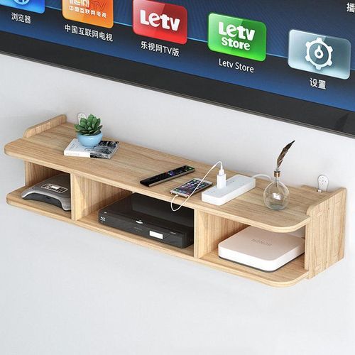 product_image_name-Generic-Wooden Wall Mounted Tv Rack Spenz-Brown -3