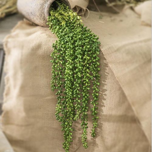 2x Artificial Hanging Succulent Plants String Of Pearls With