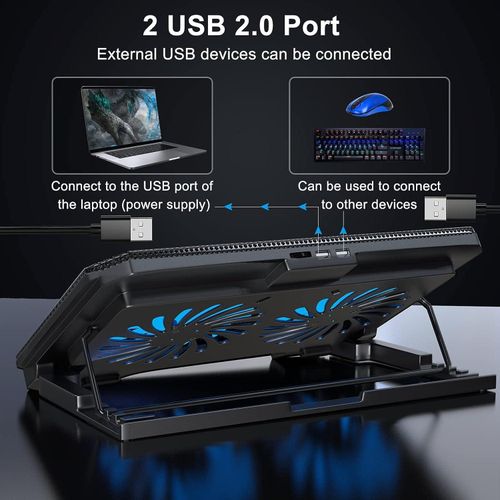 product_image_name-SIKITUT-Laptop Stand with Cooling Fan Laptop Cooler Quiet Notebook Cooling Pad with Adjustable Stand-4