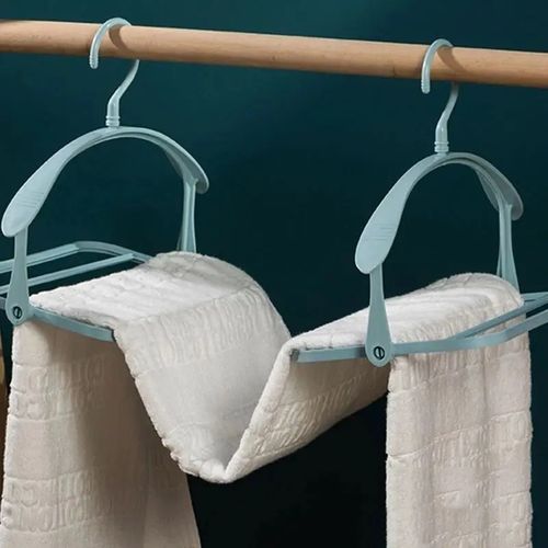 Generic 12Pcs MultiFunctional 4 Layers Reversible Magic Hanger Foldable Flip Drying Rack - image 5