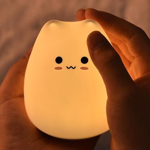 Generic Cute Silicone Kitten Night Light, Rechargeable & Dimmable with Timer, Bedtime Gift for Kids' Bedroom - image 8