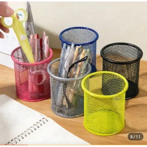 A & Shine 2pcs Cylinderical Desktop Pen Holder Organize - Multicolor - image 2