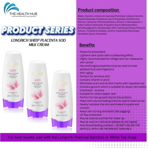 product_image_name-Longrich-2pcs × SOD Cream with Sheep Placenta – Deep Moisturizing & Anti-Aging Body LotioStretch Mark Remover, Moisturizing Body Cream, Glowing Skin Lotion, Skin Firming Cream - 200ml*2-5
