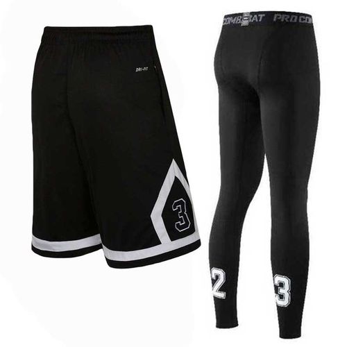 Shop Generic Basketball Shorts Tights Sets Sport Gym QUICK-DRY Workout  Online