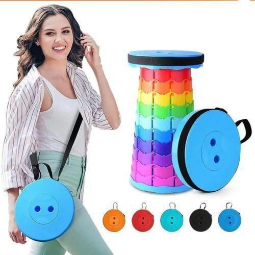 Generic Portable Folding Exercise Travel/Camp Stool Multicolour - image 2