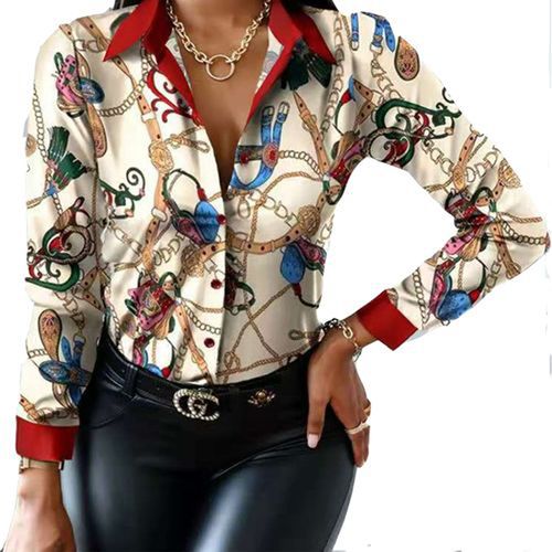 Shop Fashion Ladies Casual Long Sleeve Printed Shirt Online | Jumia Ghana