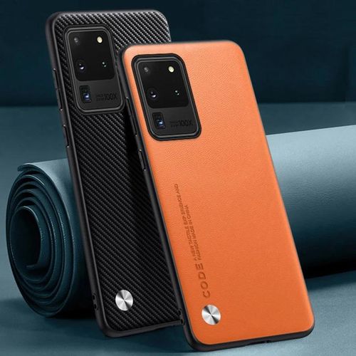product_image_name-Generic-Luxury PU Leather Case For Samsung Galaxy S20 Ultra 5G Back Cover Matte TPU Silicone Protection Phone Case Coque-2