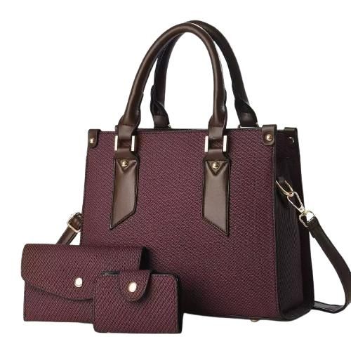 Generic Ladies 3-in-1 Handbag Set – Wine