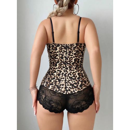 Fashion Seamless Leopard Shapewear Top - Support & Tummy Control Bodysuit - image 2