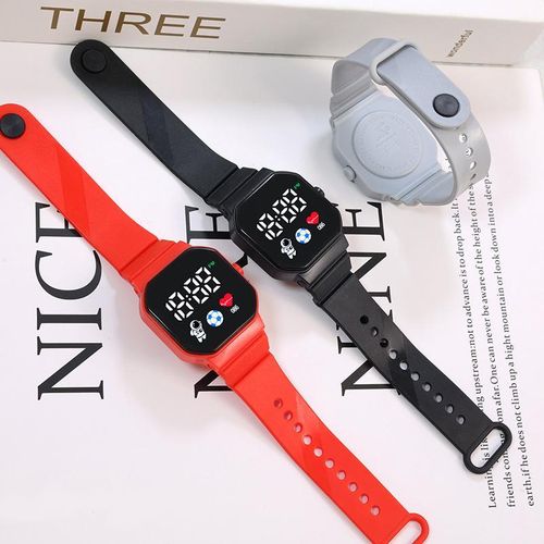 product_image_name-Fashion-Watch Square Electronic Watch Tech-Inspired Student Sport Electronic Watch-green-2