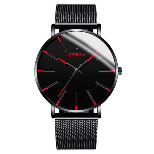 Fashion 5 Piece Men's Casual Watch with Multi-Bracelet Set - Black - image 5