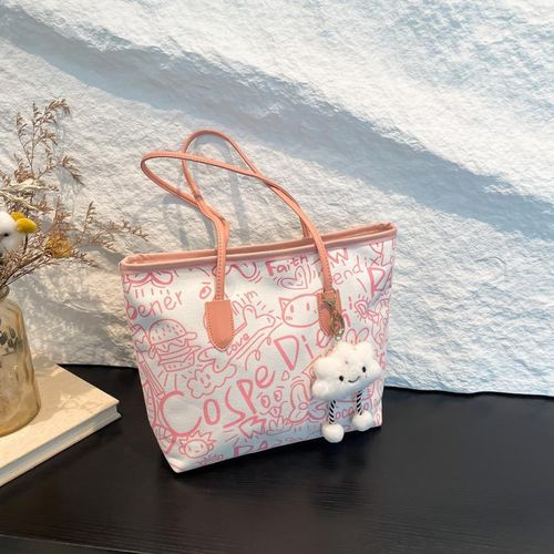 product_image_name-Generic-Ladies totes bag with teddy- Pink-4
