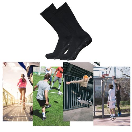 product_image_name-Generic-1 Pair Outdoor Sports Running Socks Stretch Socks Athletic Football Soccer Socks Anti Slip Socks with Grips-2