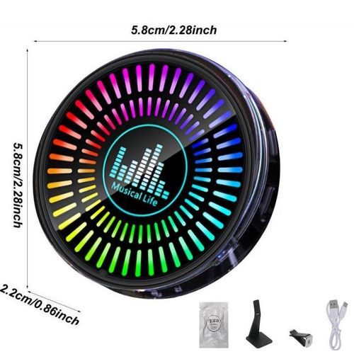 product_image_name-Generic-Car A-romatherapy Air Freshener/Music LED Rhythm Light  -Car Interior Lights with Fragrance Tablets/RGB Music Sync LED Car Light -2