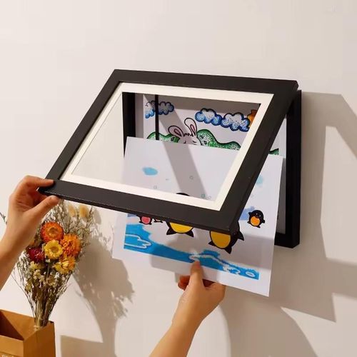 Generic Kids Art Frames Magnetic Front Open Changeable Display Home Decor