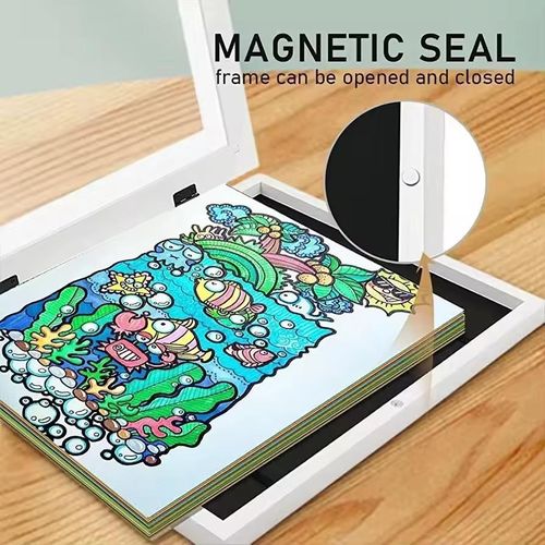 Generic Kids Art Frames Magnetic Front Open Changeable Display Home Decor - image 4